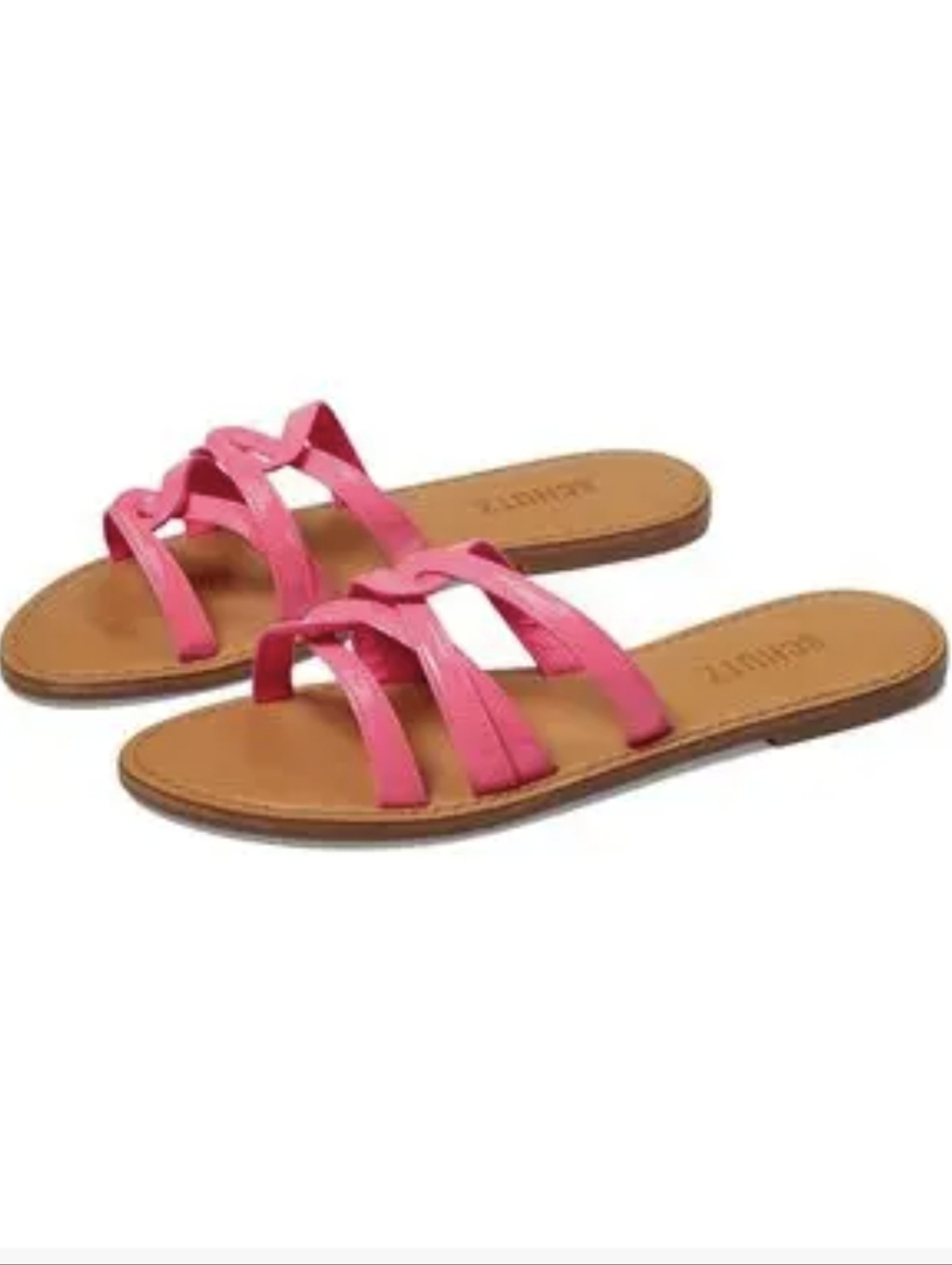 SCHUTZ NWOT Neon Pink Lemonade Lyta Patent Leather Sandal